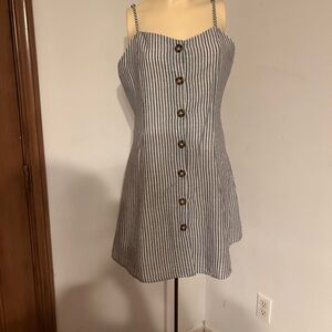 Striped Button-Down Dress